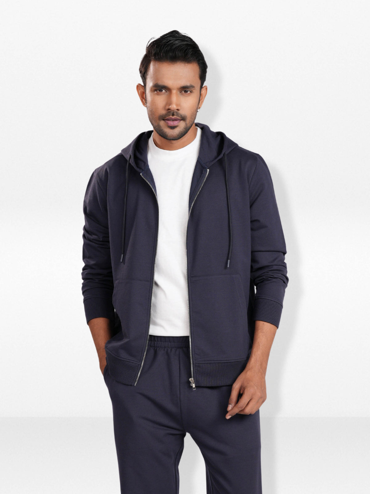 Men’sSolidFull Zip Basic Hoodies– Long Sleeve with Full Zip & Kangaroo Pocket | Casual Everyday Comfort Wear