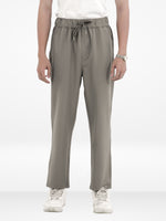 Men’s Relaxed Fit Trousers – Elastic Waist with Drawstring, Casual Pants with Fake Fly & Side Pockets , Comfortable Everyday Wear|Beige