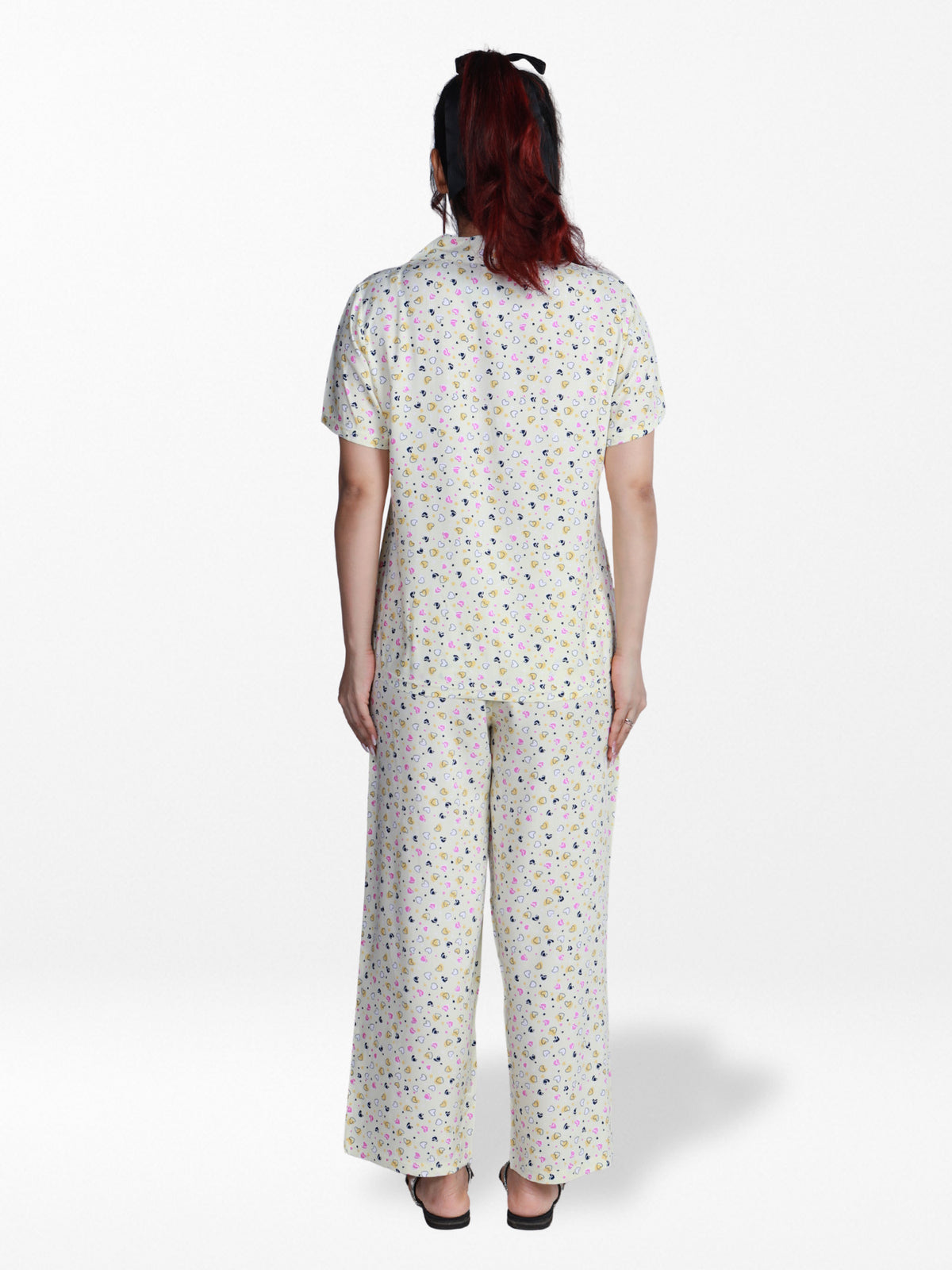 Women’s Short Sleeve Viscose Sleepwear Set – Notch Collar 2 Piece Pajama Outfit | Comfy Nightwear, Soft Summer Lounge Set for Women