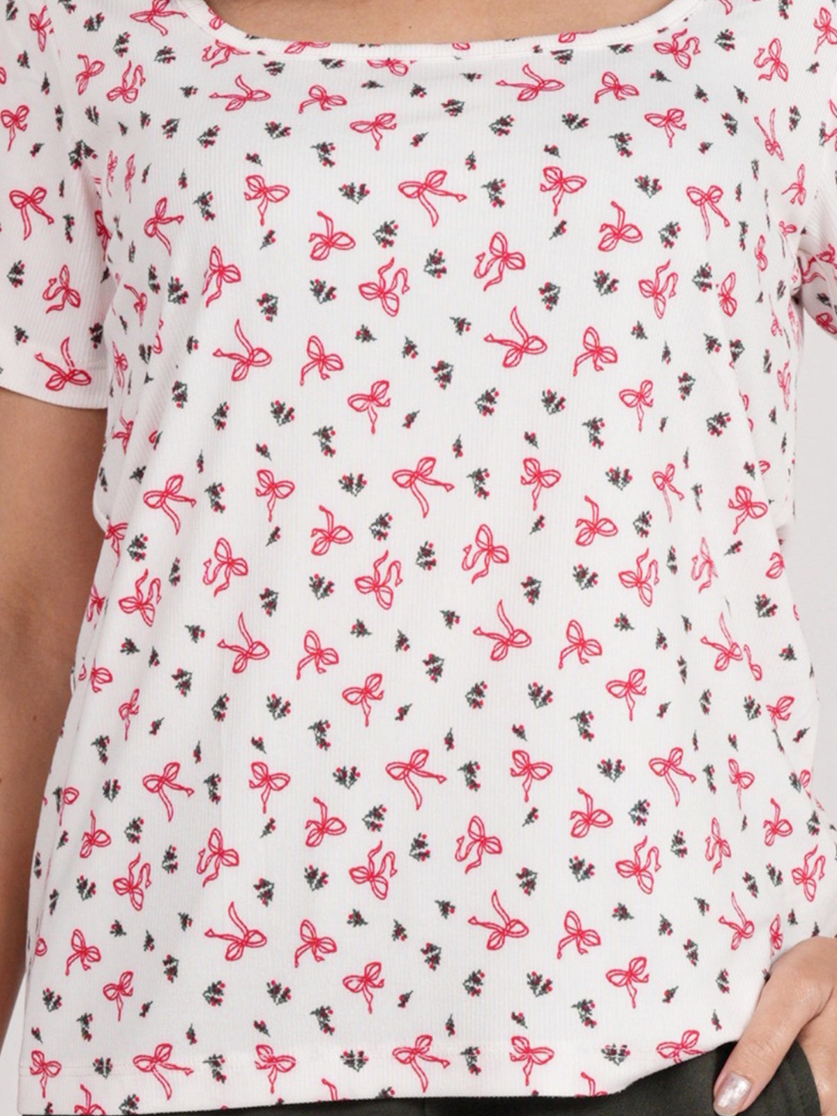 Women’s Regular Fit Crew Neck Tee Shirt – Short Sleeve All Over Print T-Shirt | Soft & Comfortable