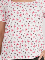 Women’s Regular Fit Crew Neck Tee Shirt – Short Sleeve All Over Print T-Shirt | Soft & Comfortable