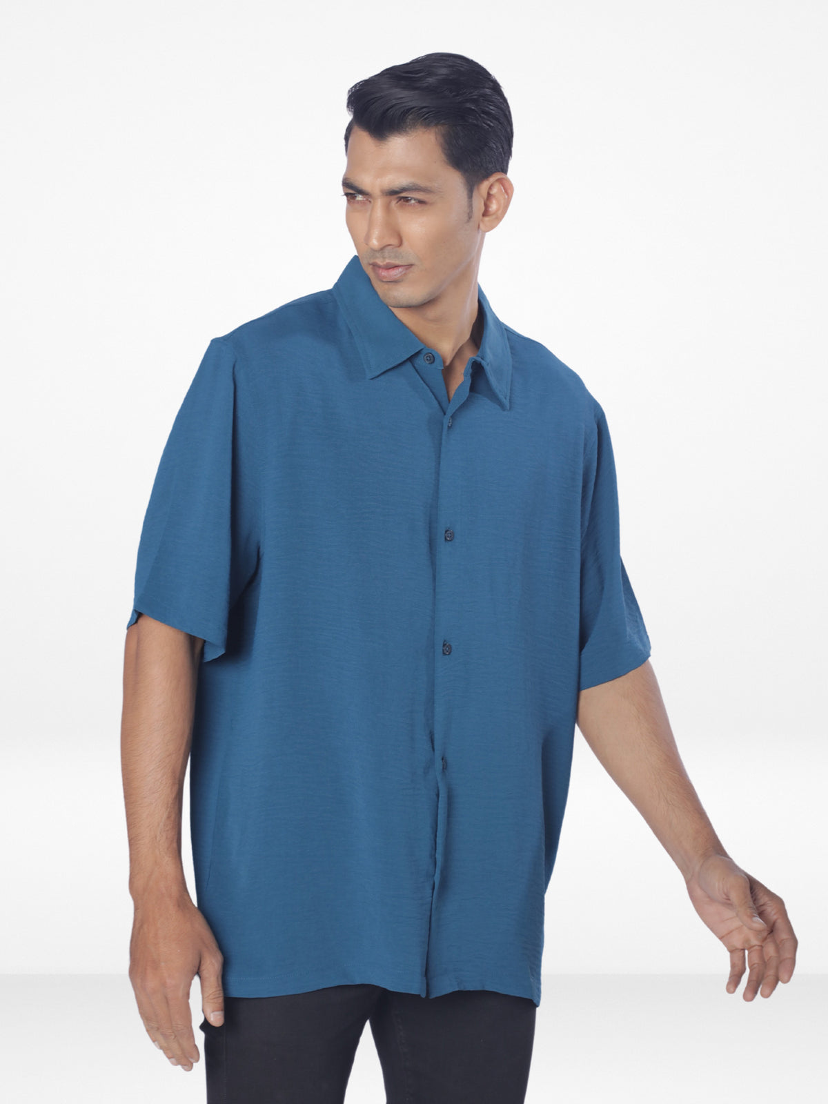 Men's Relaxed-Fit Half-Sleeve Casual Shirt| LT.GREEN