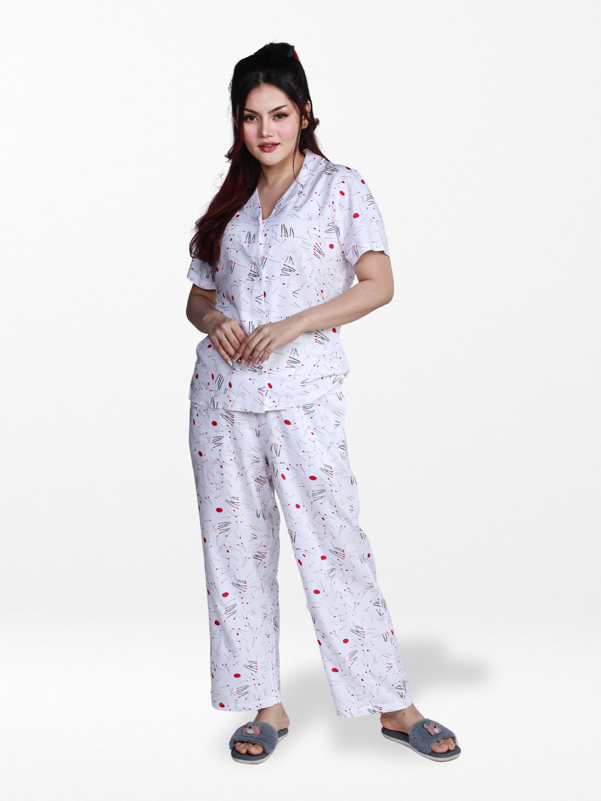Women’s Short Sleeve Viscose Sleepwear Set – Notch Collar 2 Piece Pajama Outfit | Comfy Nightwear, Soft Summer Lounge Set for Women