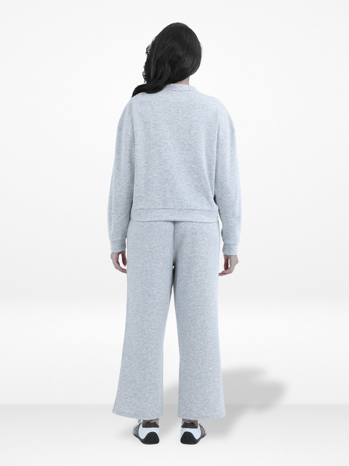 Women’s Two-Piece Sweatshirt Set – Long Sleeve Top & Jogger Pants, Scuba Knit Fabric | Comfortable & Stylish Lounge Wear