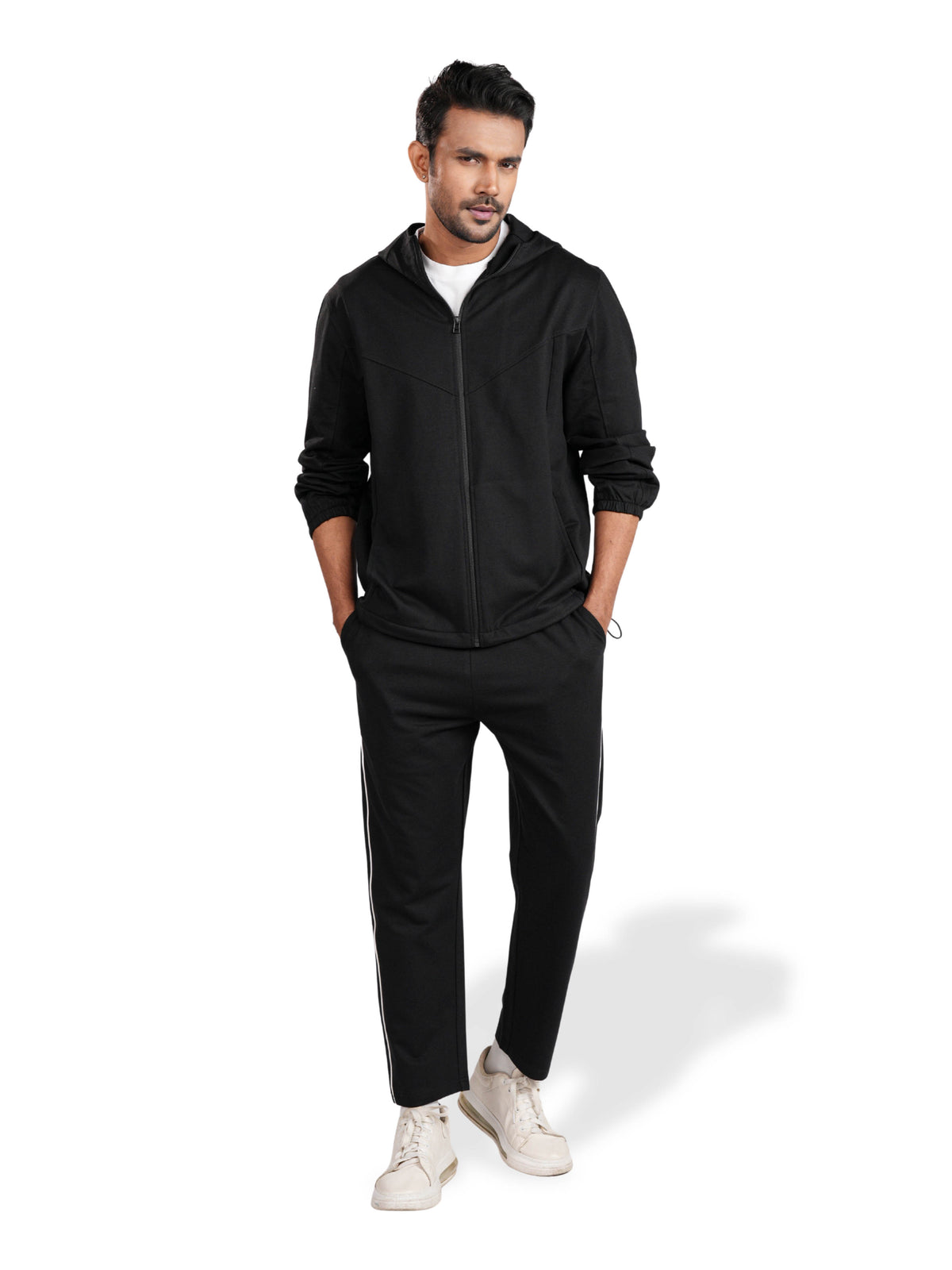 Men’s Sports Running Full Zip Hoodie – Regular Fit| Warm Casual Zip-Up Hoodie for Everyday Wear