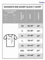 Women Grey Rib Short Sleeve T-Shirt