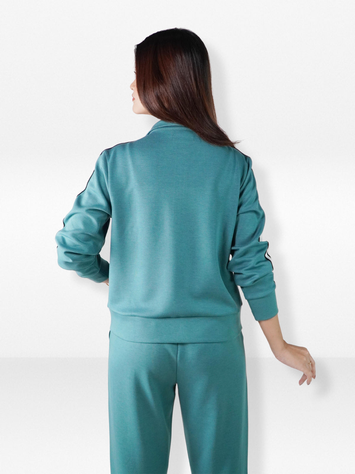 Women’s Zip-Through Jacket – High Collar, Regular Fit Long Sleeve Outerwear for Effortless Style & Comfort