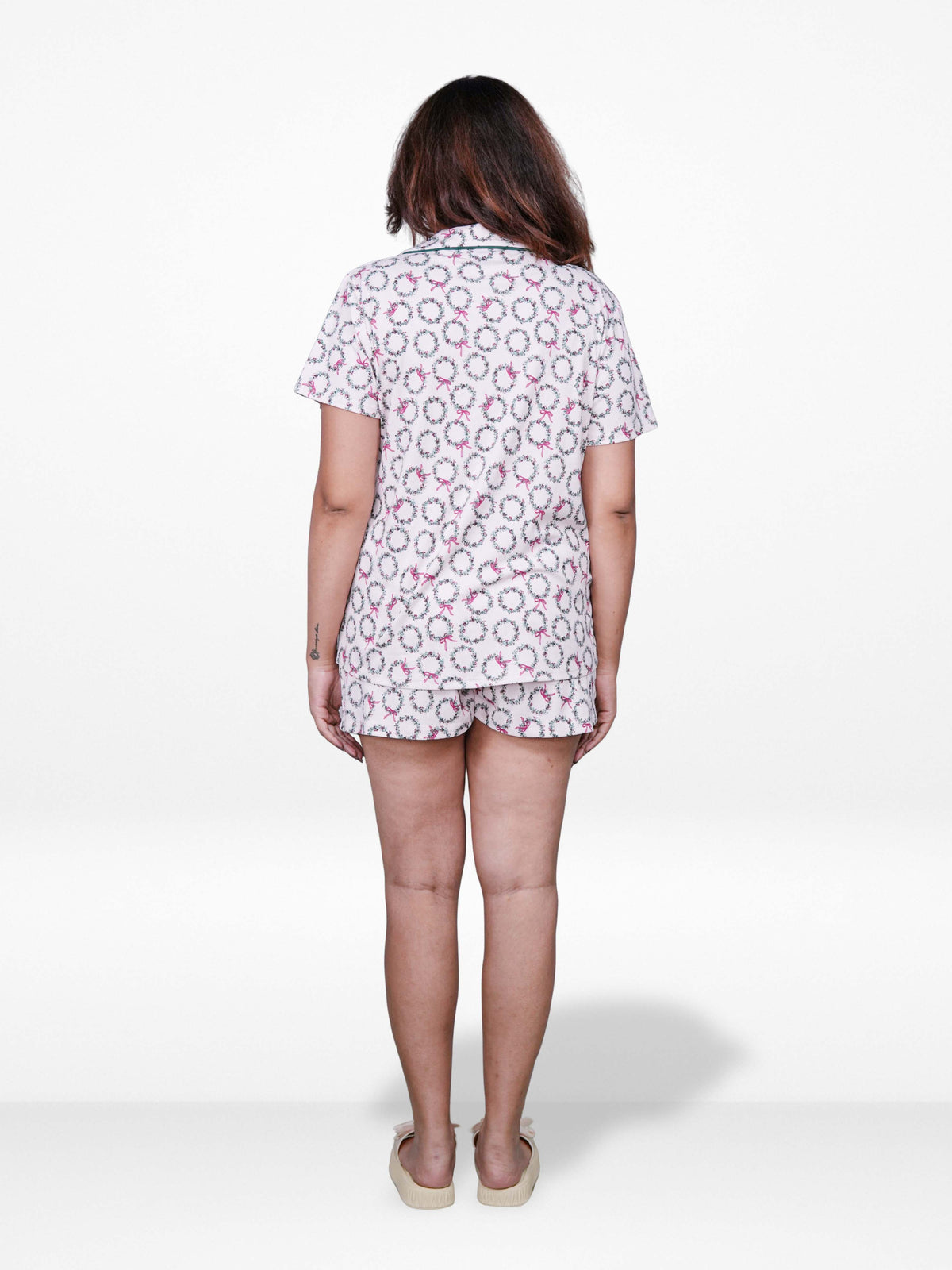 Women’s 3-Piece Pajama Set – Yummy Rib Fabric Sleepwear with Contrast Piping, Notch Collar & Button Down Top,