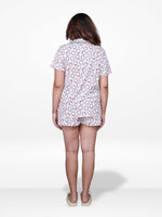 Women’s 3-Piece Pajama Set – Yummy Rib Fabric Sleepwear with Contrast Piping, Notch Collar & Button Down Top,