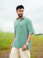 Men’s Relaxed Fit Shirt – Breathable Half Sleeve Plain Shirt