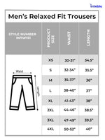 Men’s Relaxed Fit Trousers – Elastic Waist with Drawstring, Casual Pants with Fake Fly & Side Pockets ,Comfortable Everyday Wear|Black