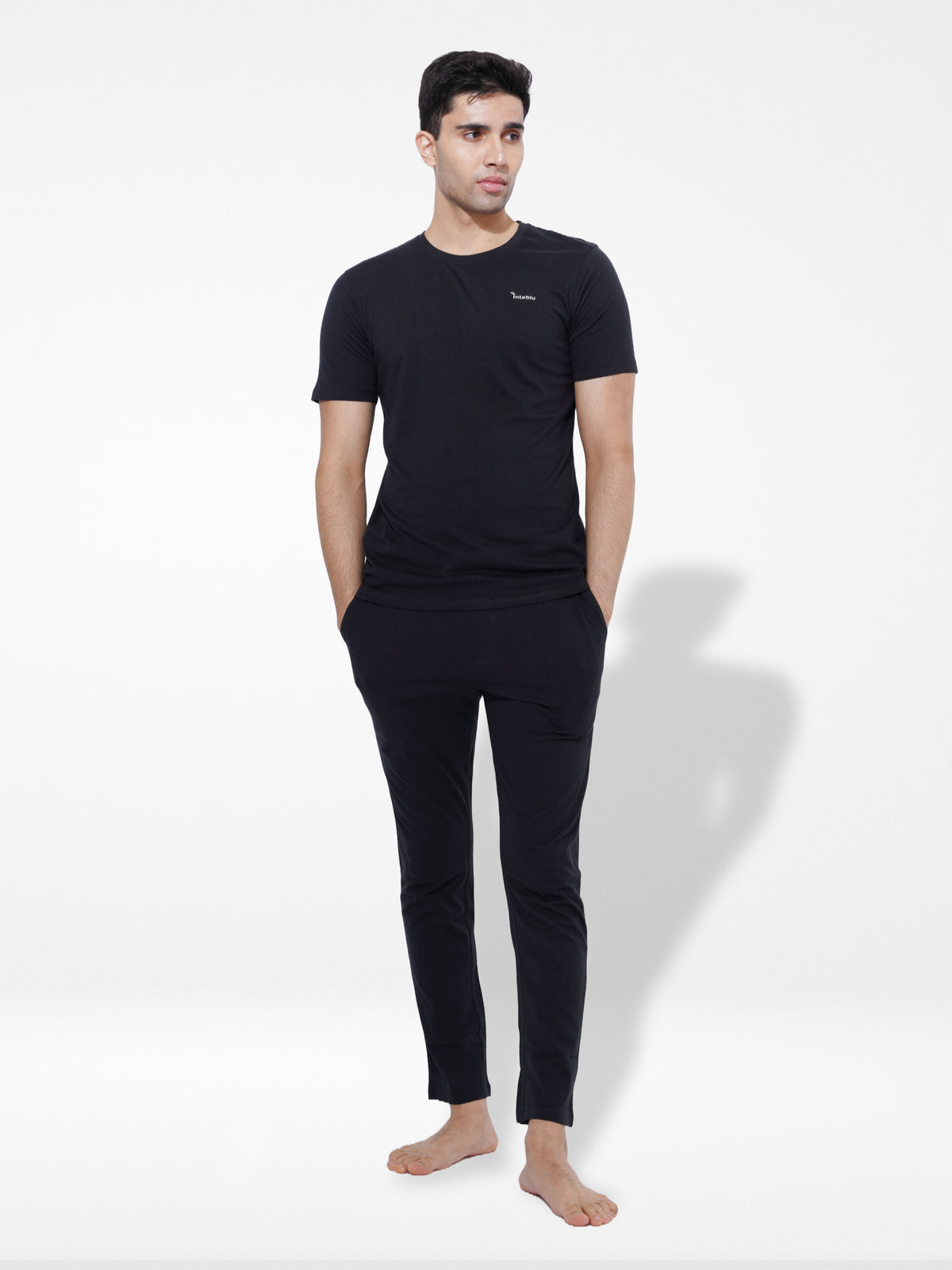 Men's T-Shirt & Trouser Lounge Set Black