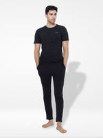 Men's T-Shirt & Trouser Lounge Set Black