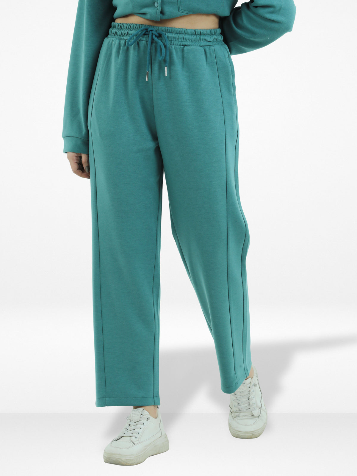 Women’s Baggy Wide Leg Sweatpants –Straight Pants ,Drawstring Waist, Two Side Pockets | Cozy Winter Lounge & Activewear