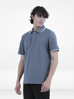 Men's Reguler-Fit Cotton Pique Polo Shirt100% Cotton Casual Top | Tipped Collar & Sleeves | Three-Button Placket | Smart Everyday Wear