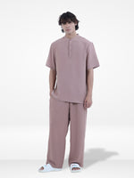 Men's Short Sleeve Shirt & Long Pant Set| Copper
