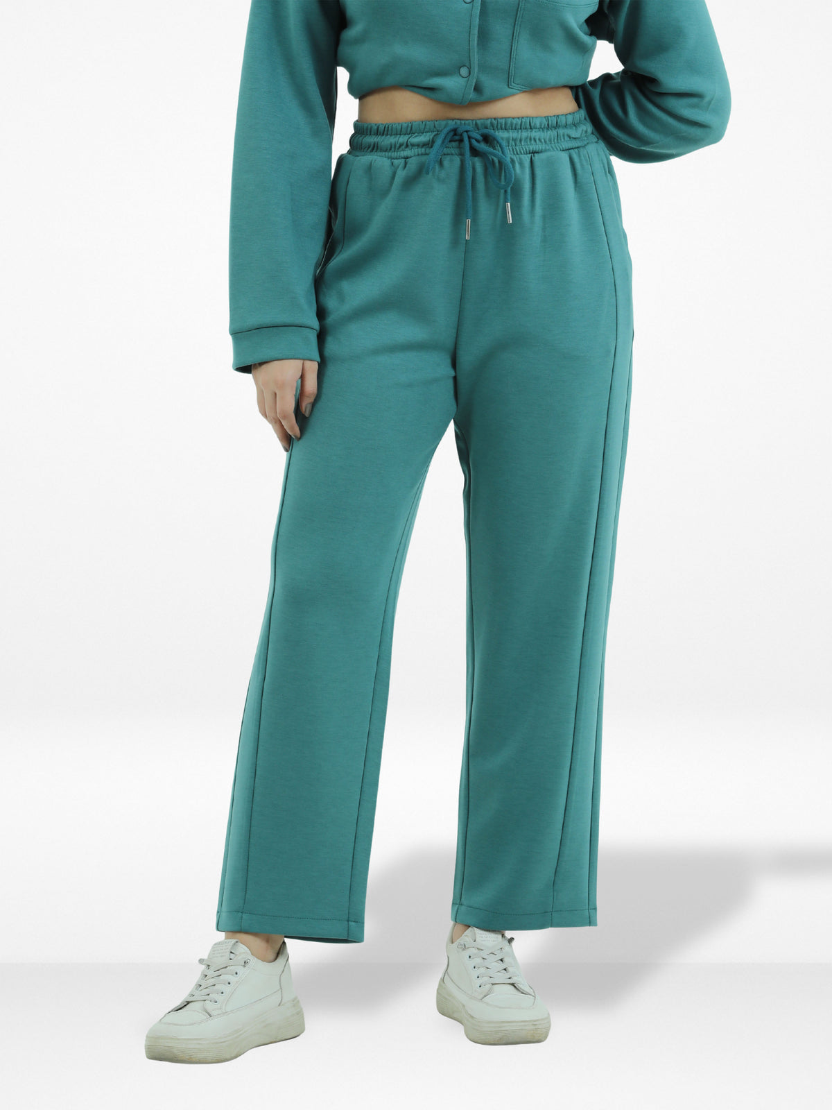 Women’s Baggy Wide Leg Sweatpants –Straight Pants ,Drawstring Waist, Two Side Pockets | Cozy Winter Lounge & Activewear