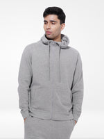Men’s Winter Premium Cotton pocket Hoodie Grey Melange Color