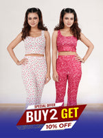 Women's Crop Top & Palazzo Set 2-Piece Outfit| Fashionable Party Wear for Women