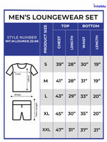 Men's T-Shirt & Shorts Lounge Set Blue