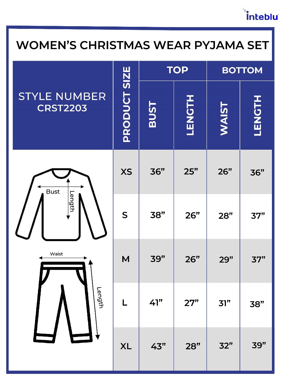 Classy Check Women Christmas Wear Pyjama Set