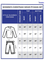 Classy Check Women Christmas Wear Pyjama Set