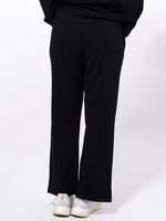 Cozy Open Leg Palazzo Sweatpants | Black