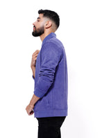 Men Casual Suede Bomber Jacket - inteblu