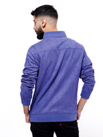 Men Casual Suede Bomber Jacket - inteblu
