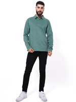 Men's Long Sleeve Player's Polo Shirt - inteblu