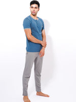 Men's T-Shirt & Trouser Lounge Set Goblin Blue