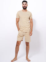 Slim Fit T-Shirt & Shorts Set - Printed Summer Outfit - inteblu