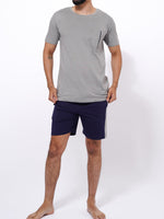 Men's T-Shirt & Shorts Lounge Set Grey