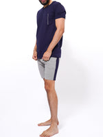 Men's T-Shirt & Shorts Lounge Set Blue