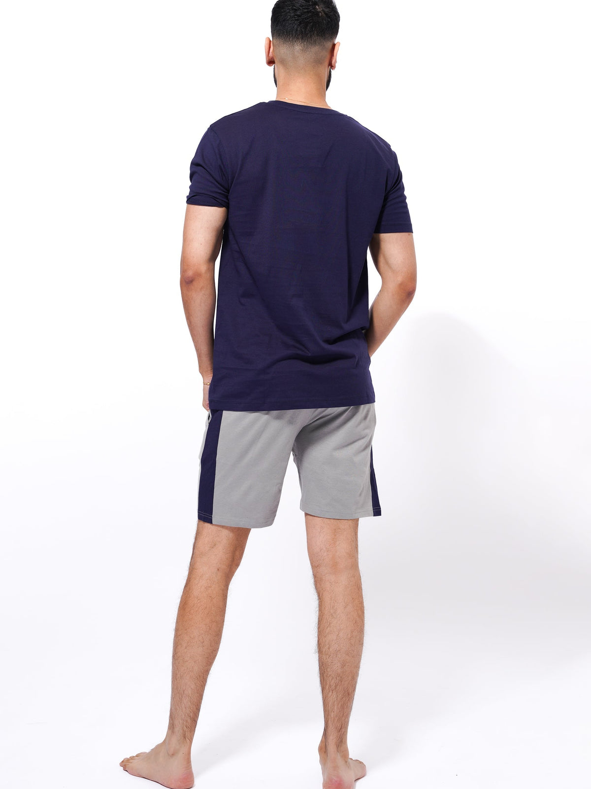 Men's T-Shirt & Shorts Lounge Set Blue