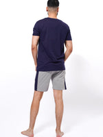 Men's T-Shirt & Shorts Lounge Set Blue