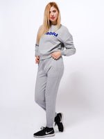 Women Sweatshirt & Joggers Set on Cotton Fabric - inteblu
