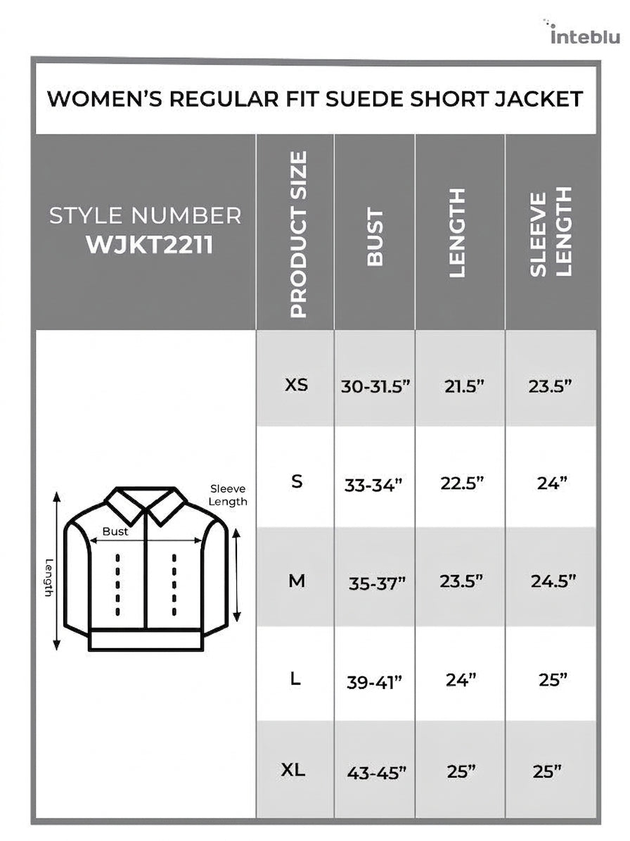 Women Button Regular Fit Suede ANTLER Short Coat Jacket