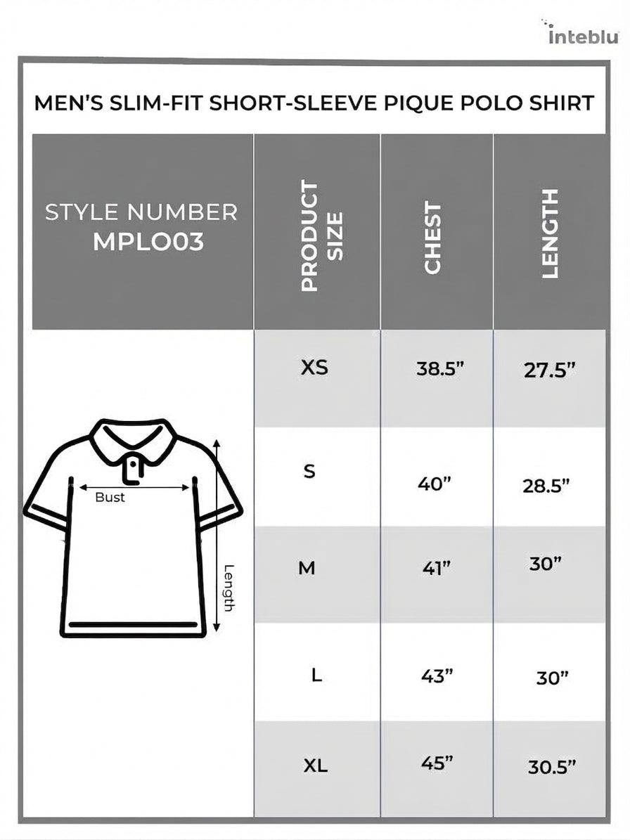 Men Slim-Fit Short-Sleeve Pique Polo Shirt Black