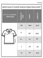 Men Slim-Fit Short-Sleeve Pique Polo Shirt Black