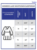 Women's Lace Nightgown Sleepwear Nighty.