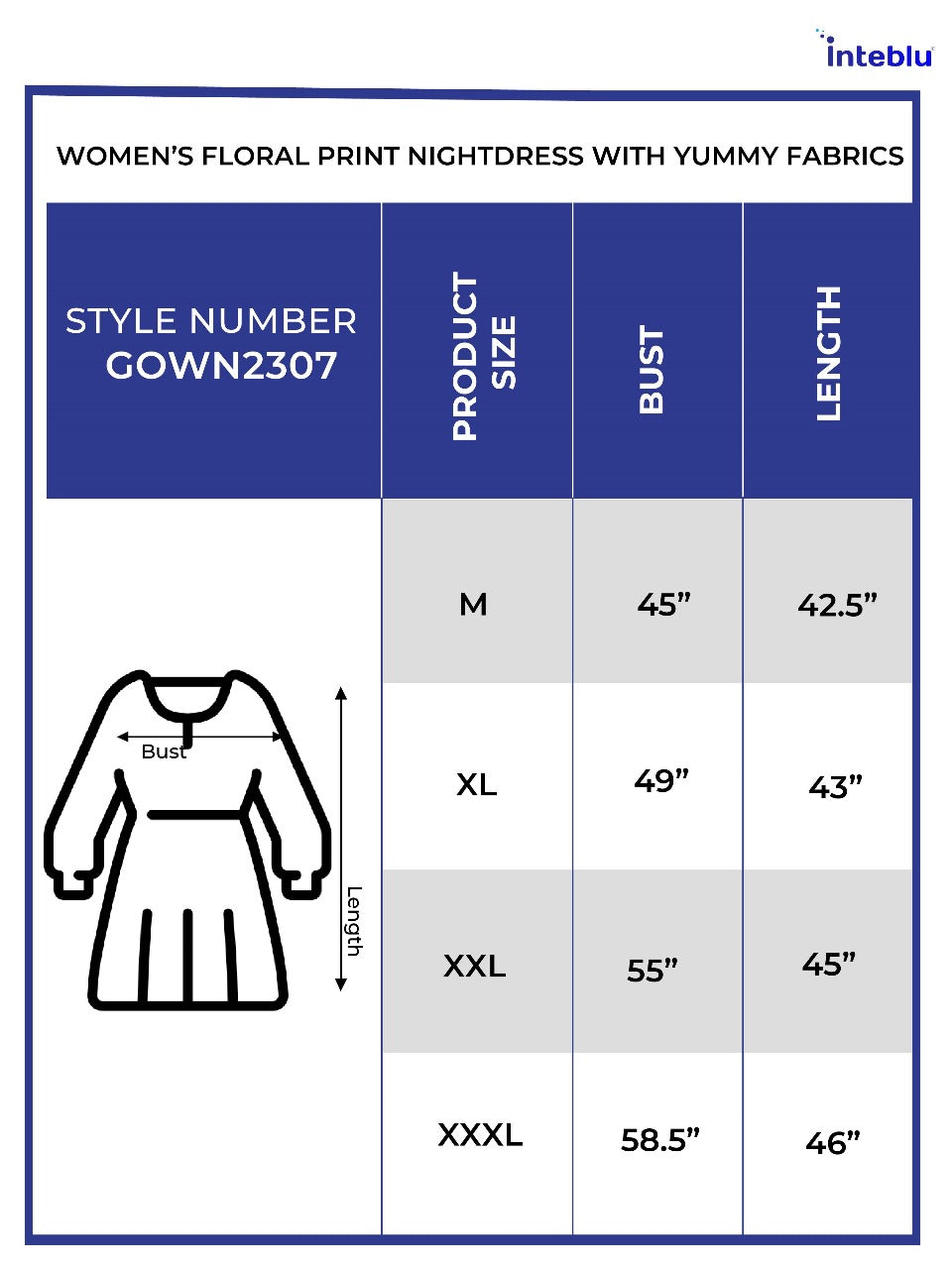 Women's Floral Print Nightdress with Yummy Fabrics