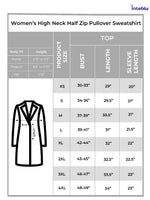 Women’s High Neck Half Zip Pullover Sweatshirt – Long Sleeve | Trendy Relaxed Fit