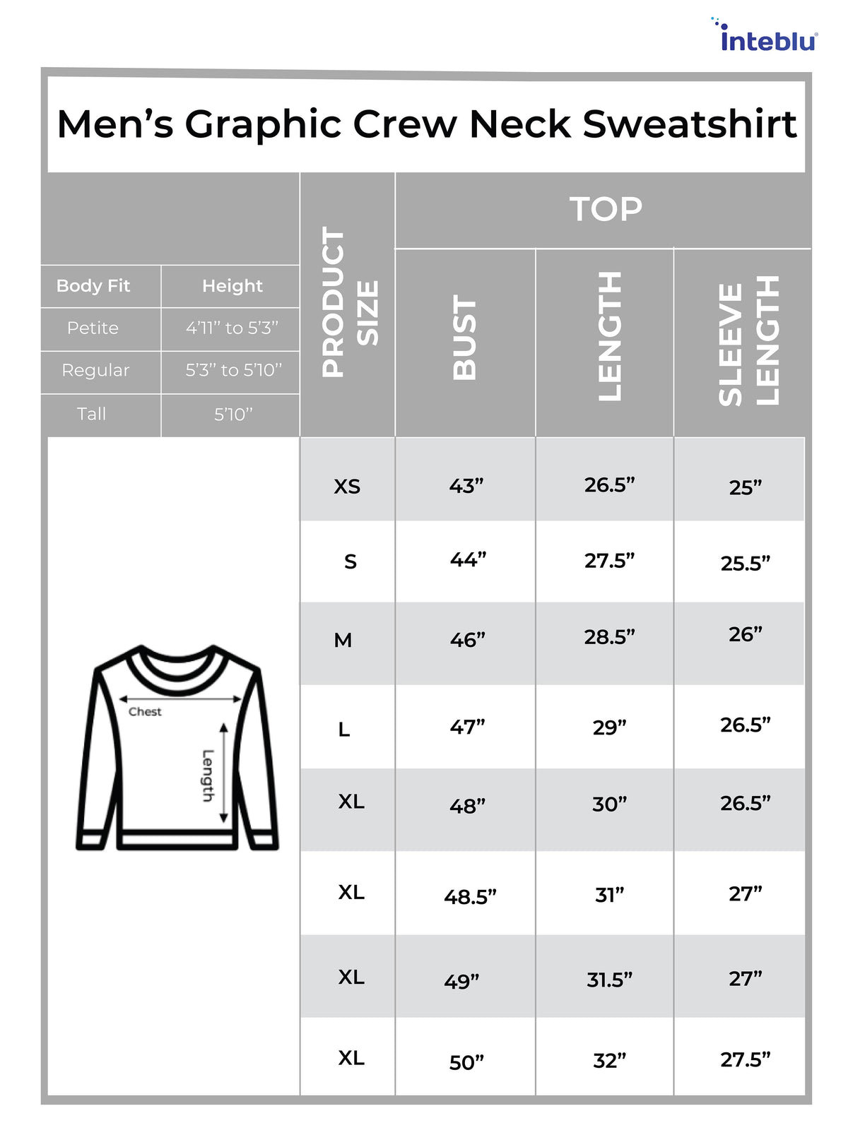 Men’s Graphic Crew Neck Sweatshirt – Soft Cotton Blend Long Sleeve Pullover | Casual Everyday Comfort Wear