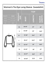 Women’s Tie-Dye Long Sleeve Gradient Printed Sweatshirt – Soft Cotton Blend Pullover | Stylish Printed Casual Top for Everyday Comfort