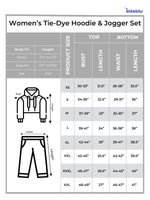 Women’s Tie-Dye Hoodie & Jogger Set – 2 Piece Loungewear Outfit | Soft Casual Tracksuit, Comfy Hooded Sweatshirt & Pants