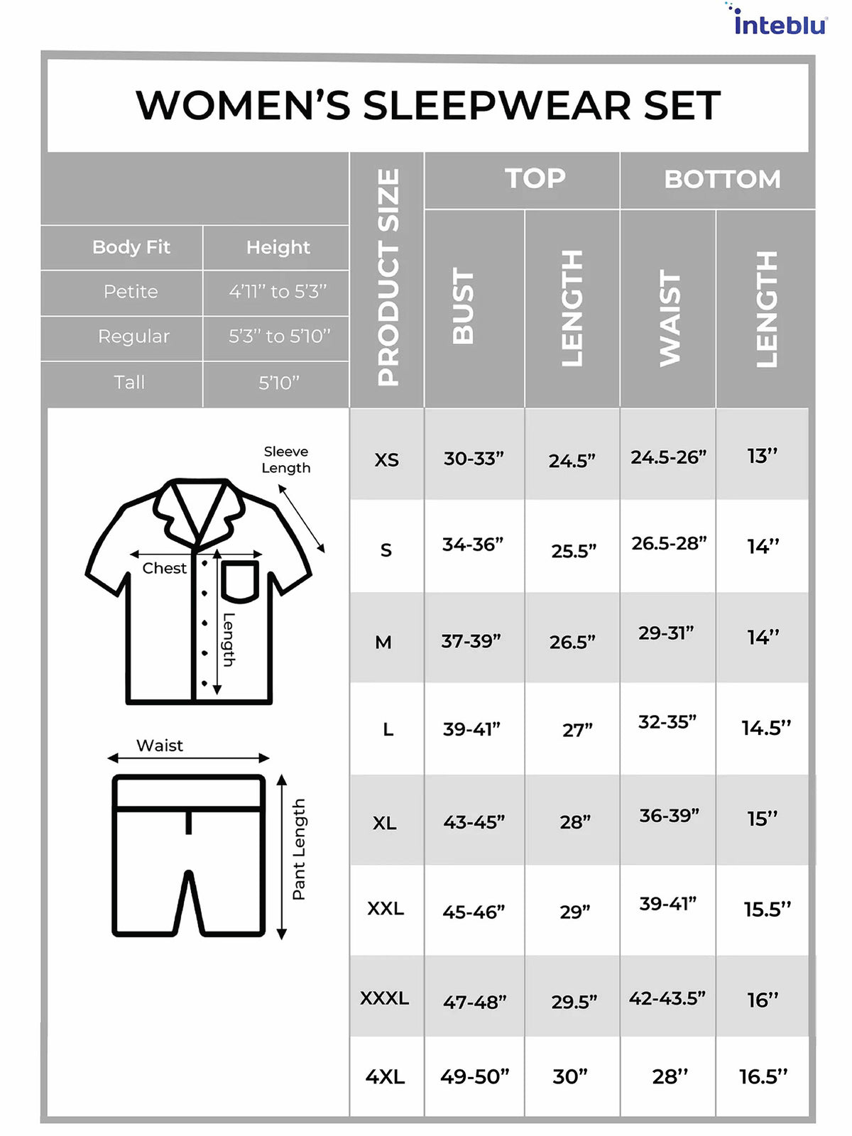 Women’s Notch Collar Sleepwear Set – Short Sleeve All Over Print Pajama Top & Shorts, Soft Comfortable Nightwear