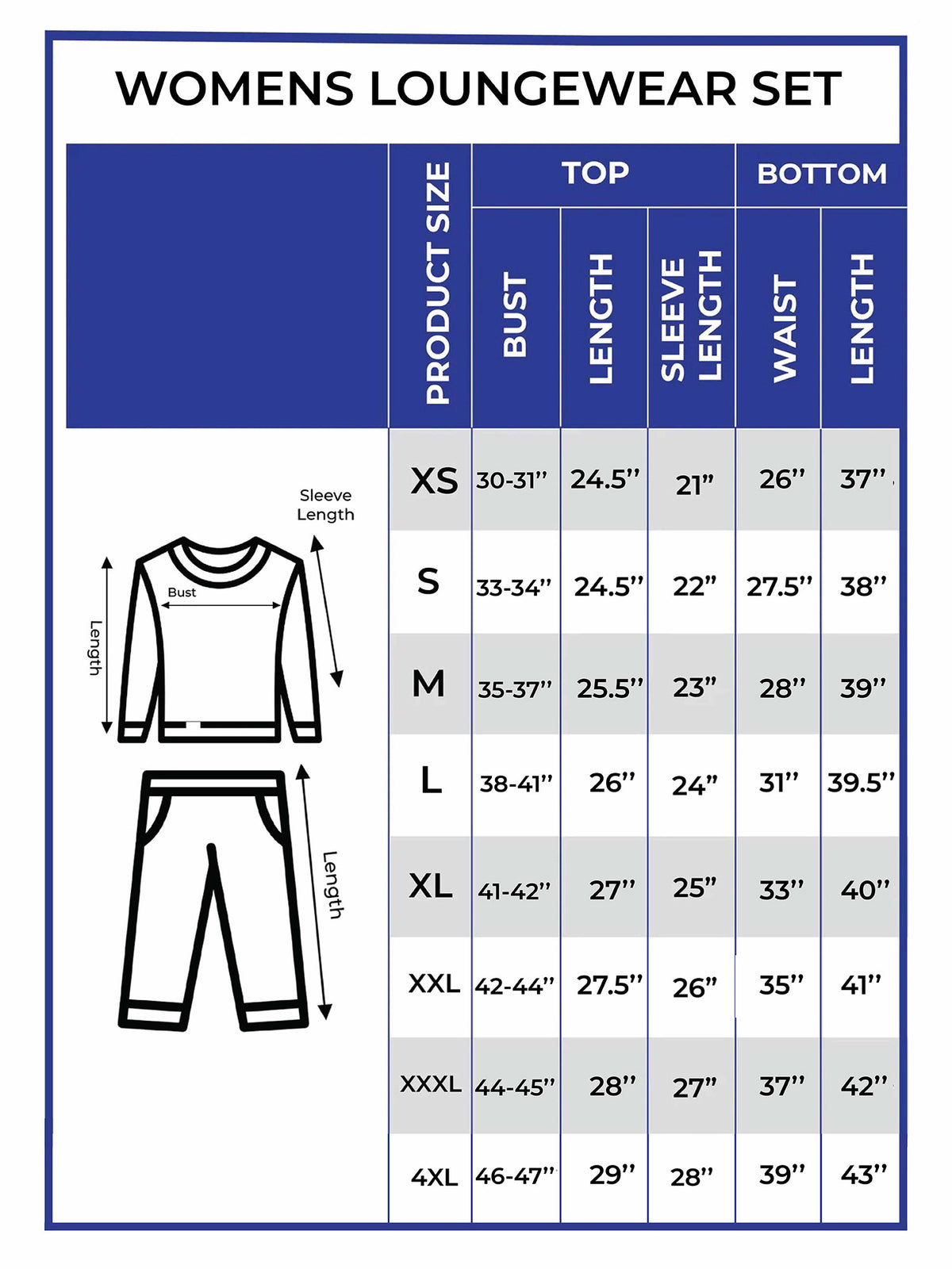 Women’s Crew Neck Collar Sleepwear Set – Long- Sleeve All Over Print Pajama Top & Shorts | Soft, Lightweight & Comfortable Nightwear