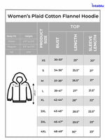 Women’s Plaid Cotton Flannel Hoodie – Long Sleeve Button-Up Shirt with Adjustable Drawstring Hood & Dual Pockets | Cozy Casual Wear for All Seasons