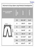 Women’s Cozy Open Leg Palazzo Sweatpants – Soft Relaxed Fit Lounge Pants with Drawstring Waist & Side Pockets |Beige